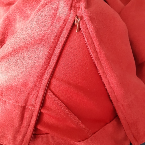 Red Suede Button-up Shirt - Picture 10 of 11